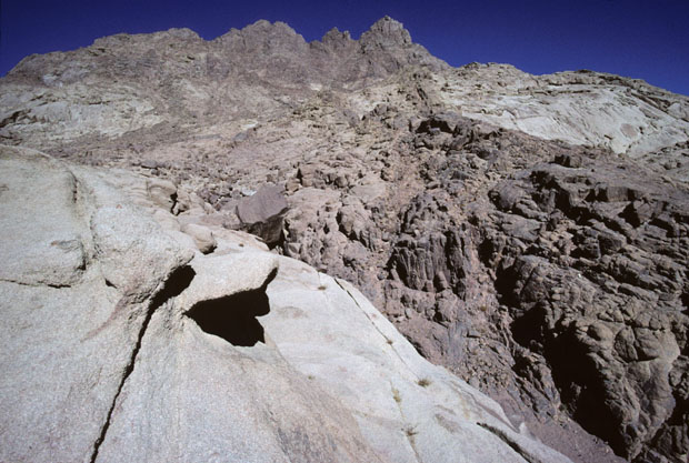 Rock formations able to be visited on a 15-minute climb within a few hundred meters walking distance north of St Catherine's Tourist Village (see images 65, 66, 67 and 68)  located on Wadi Er-Raha in the region of Mt Sinai.