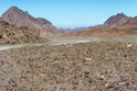 View from the middle section of Wadi es Sadad northwards towards its junction with Wadi Esh-Sheikh, the route from St Catherine's to the Gulf of Aqaba arm of the Red Sea. From here, in views in the opposite direction (see images 6, 10 and 11), Mt Sinai can be seen.