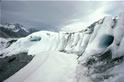 Ice-forms on lower Tasman Glacier (southward view).